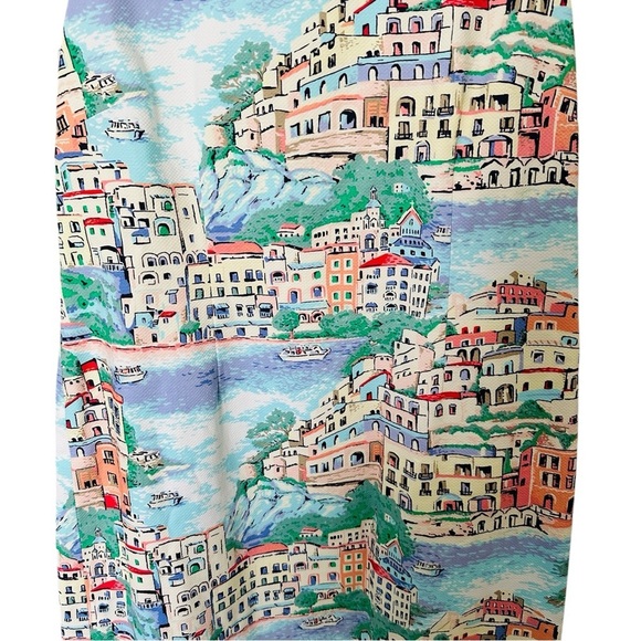 Talbots Scenic Village Shift Dress Sleeveless Multi-Colored Size 12P - Picture 5 of 7